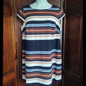 Adrianna Papell fully lined sheath short cap sleeves dress. 18W